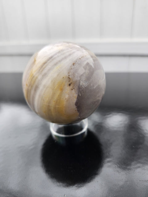 13 Ounce Striped Calcite Sphere
