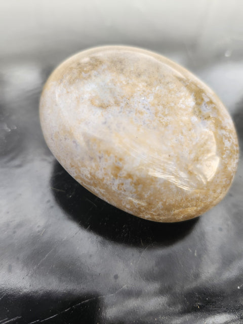 5.4 Ounce, 2.5 Inch Yellow Jasper Palm Stone