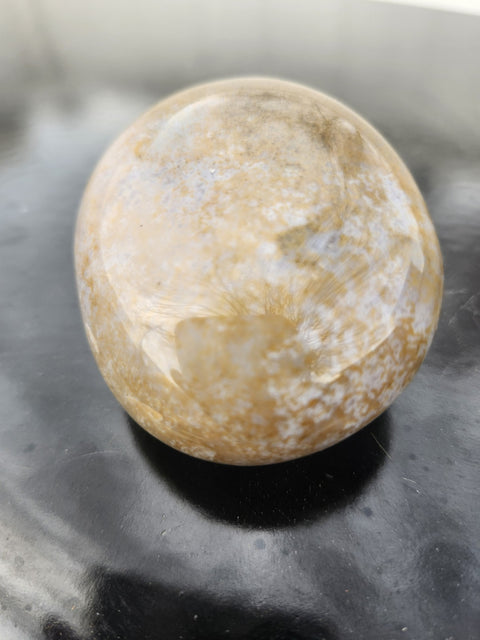 5.4 Ounce, 2.5 Inch Yellow Jasper Palm Stone