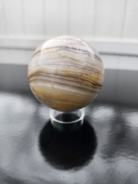 13 Ounce Striped Calcite Sphere