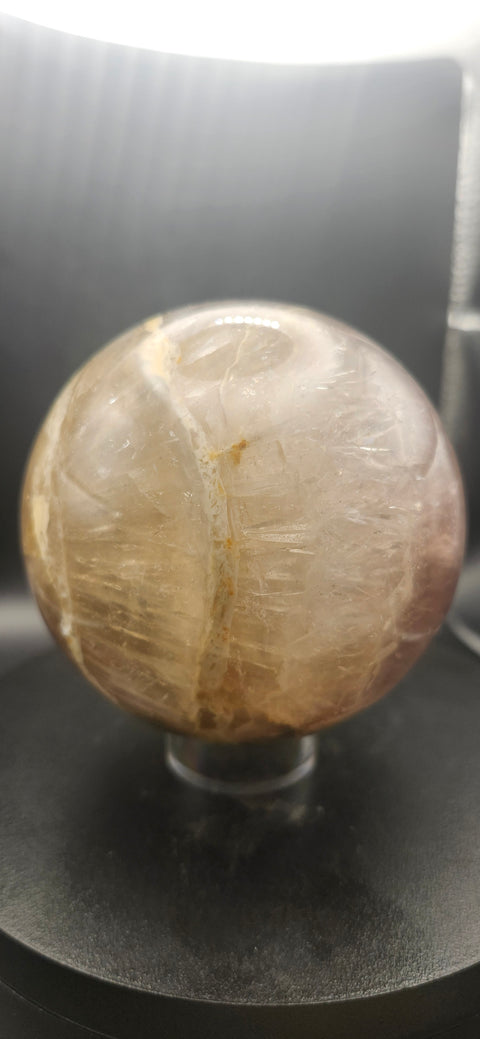 Smoky quartz sphere! 82mm, 3.23 inches, 2 pounds!