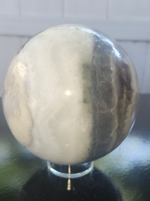 Massive druzy agate sphere! 114mm, 4.5 inches, 5 pounds