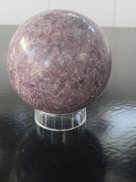 Lepidolite sphere! 11 ounces, 60mm, 2.36 inches
