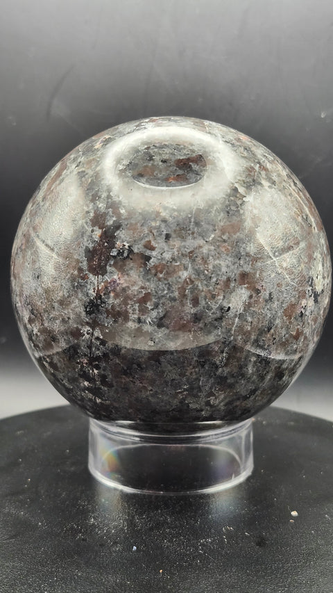 Flame stone sphere yooperlite 82.5mm, 3.24 inches 1.10 pounds!!