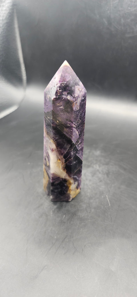 Purple opalized fluorite tower! 2.8 ounces, 3.5 inches
