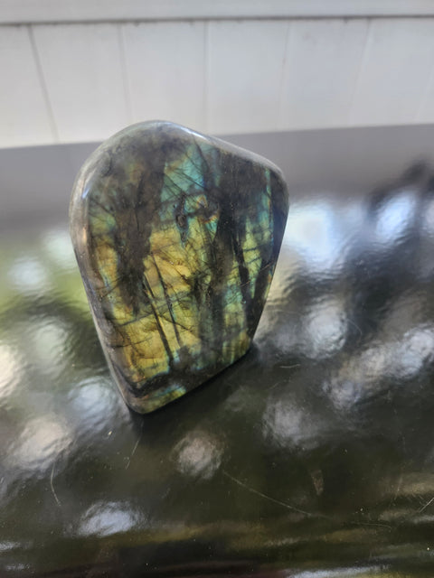 Labradorite free form! 3.89 inches tall, 3.32 inch wide, 1.3 pound