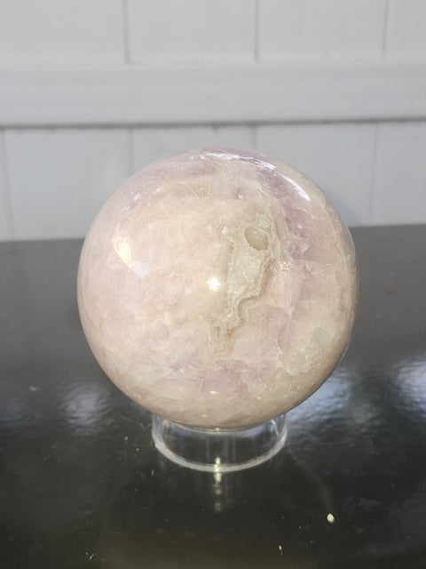 Amethyst lace agate sphere! 1.15 pounds, 85mm, 3.3 inches