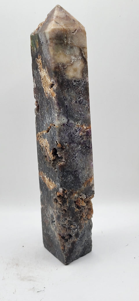 Opalized fluorite tower! 10 ounces, 6 inches tall