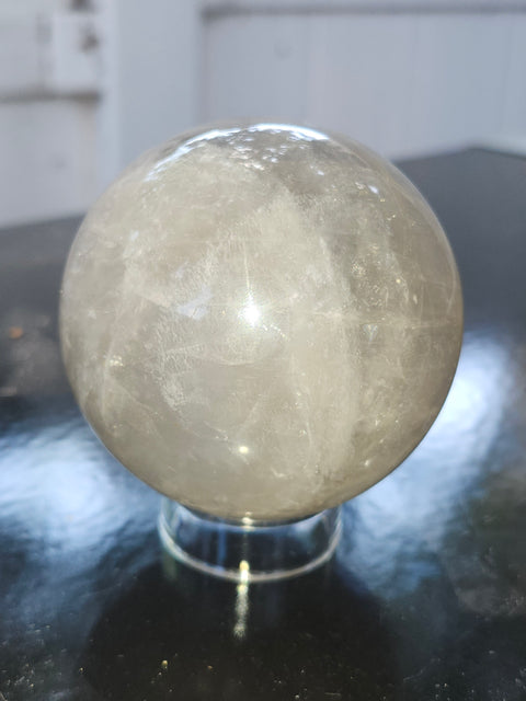 Black moonstone sphere! 63mm, 2.5 inches, 12.8 ounces