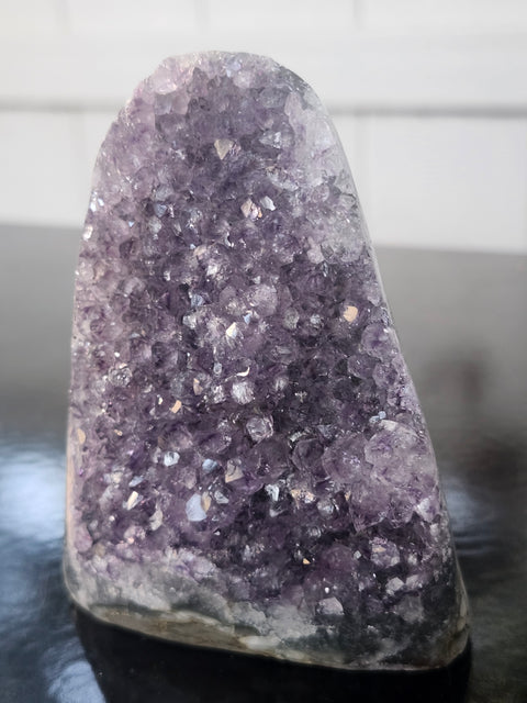 Amethyst cut base free form! 13.2 ounces, 3.5 inches tall, 2.8 wide