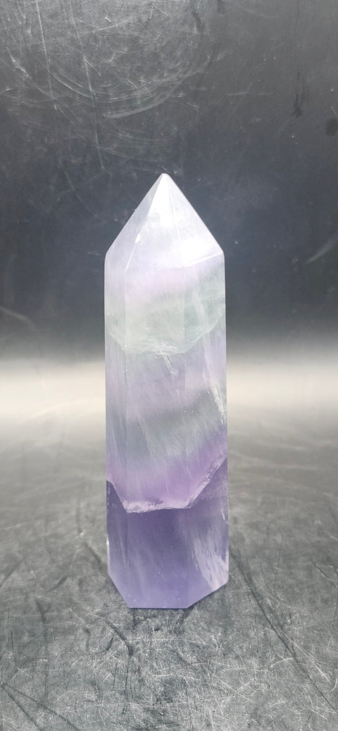 Green,blue purple florite tower!! 3.5 inches, 3.1 ounces