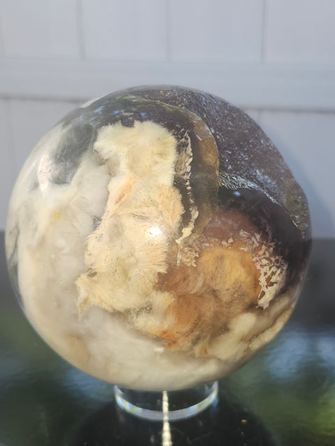 Massive druzy agate sphere! 114mm, 4.5 inches, 5 pounds