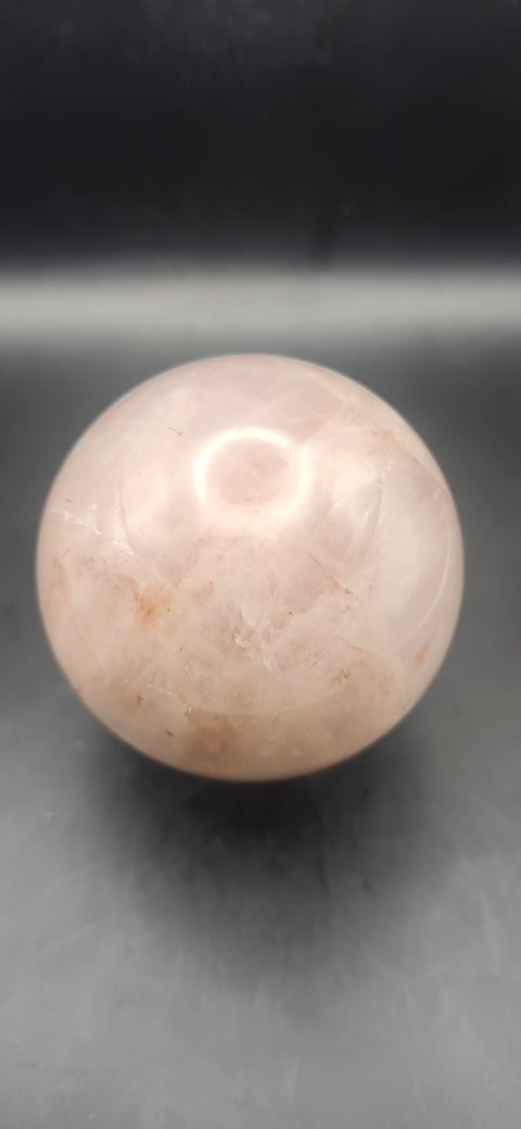 Fire quartz sphere! 65.7mm, 2.5 inches, 14 ounces