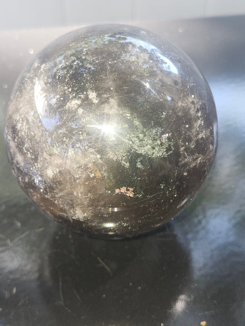 Smoky quartz sphere! 1.9 pounds, 79mm, 3.1 inches