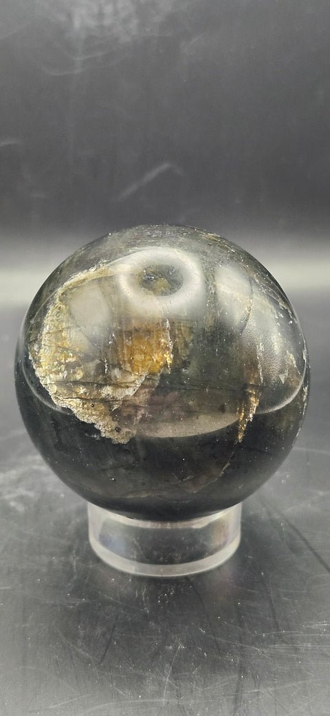 Labradorite sphere. 57.5mm, 2.26 inches, 9.4 ounces!