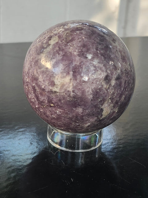 Lepidolite sphere! 11 ounces, 60mm, 2.36 inches