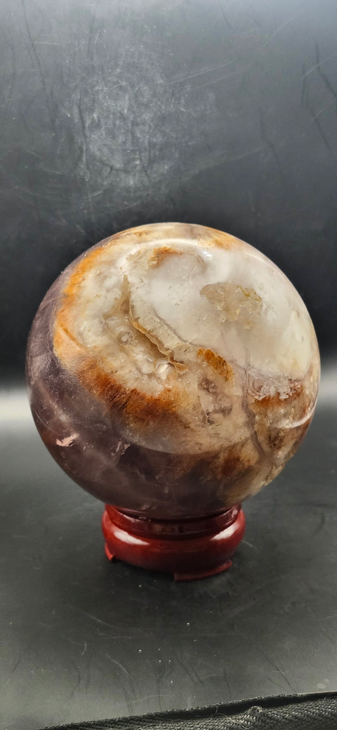 Massive druzy agate sphere! 4.1 pounds, 102.2mm, 4 inches
