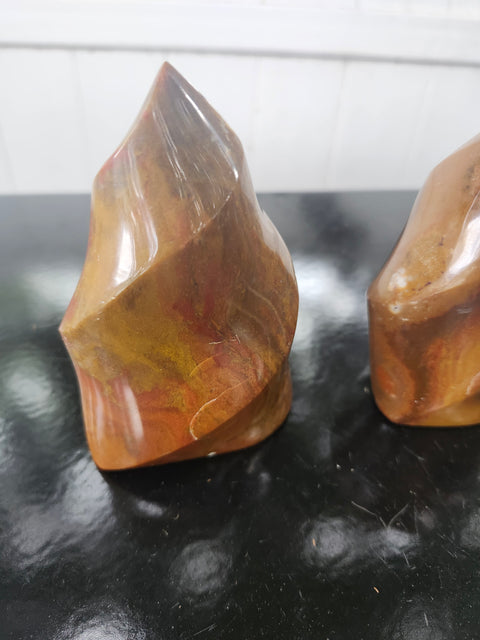 Brecciated jasper flame tower! 14 ounces, 4 inches tall