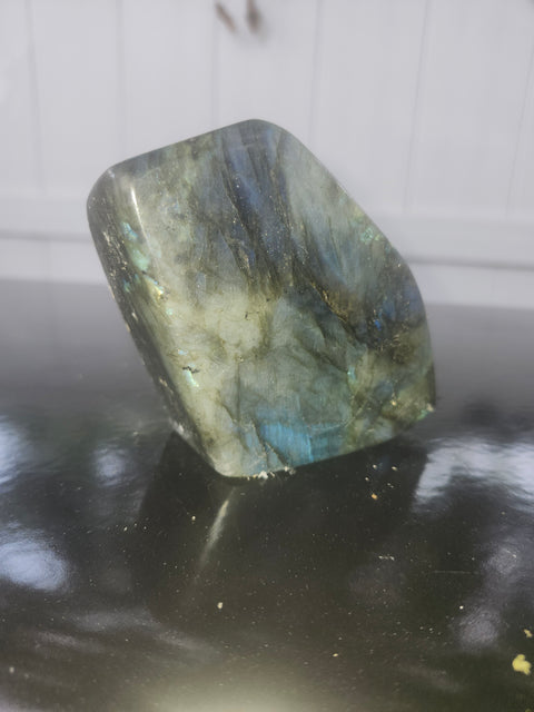 Labradorite free form! 12.8 ounces, 4 inches wide, 3 inches tall