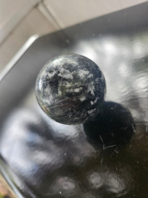 55.5mm, 2.18 inch, 8.5 ounce Serpentine sphere