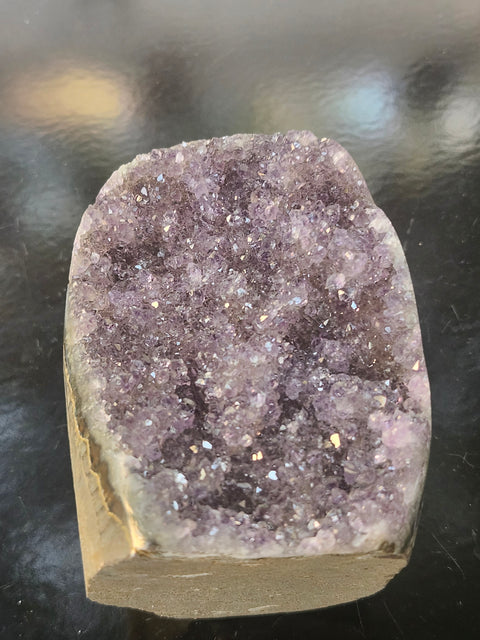 Amethyst cut base free form! 14.7 ounces, 3.6 inches tall, 2.6 wide