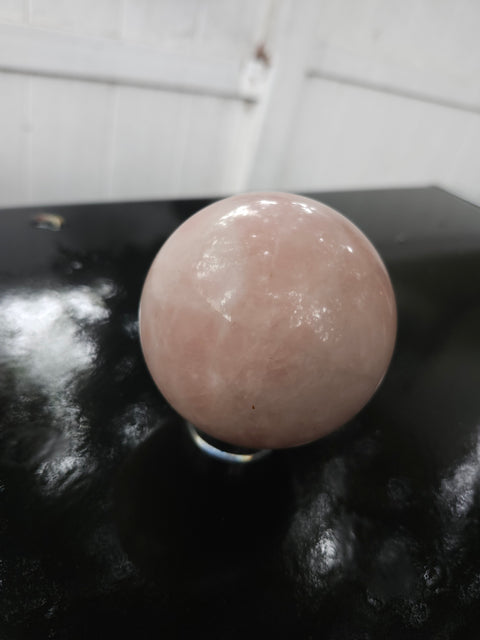 1.1, 69.8mm, 2.75 inch pound rose quartz sphere
