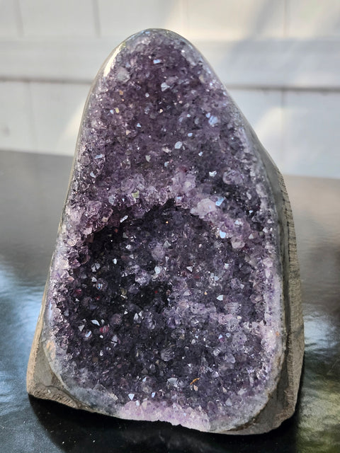 Amethyst cut base free form! 1 pound, 3.9 inches tall, 3.1 wide