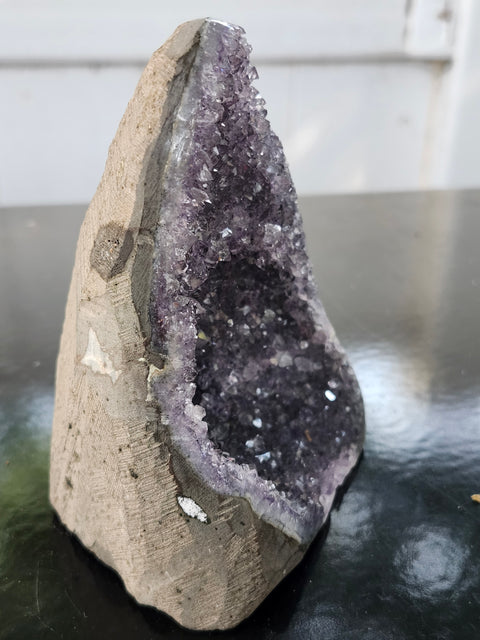 Amethyst cut base free form! 1 pound, 3.9 inches tall, 3.1 wide