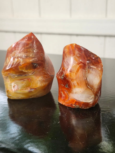 Carnelian agate flame tower mini!! 4 ounces, 2.75 inches
