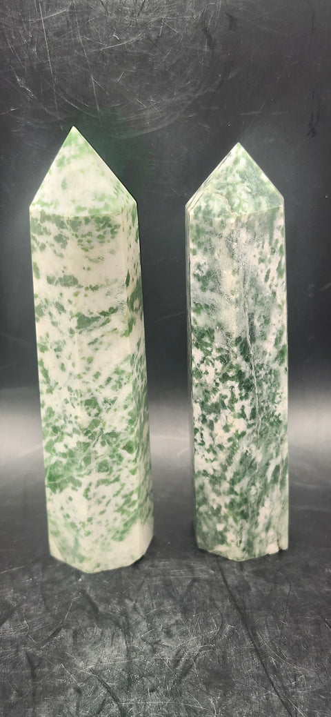 Tree agate tower! 3.5 inches, 3.8 ounces!