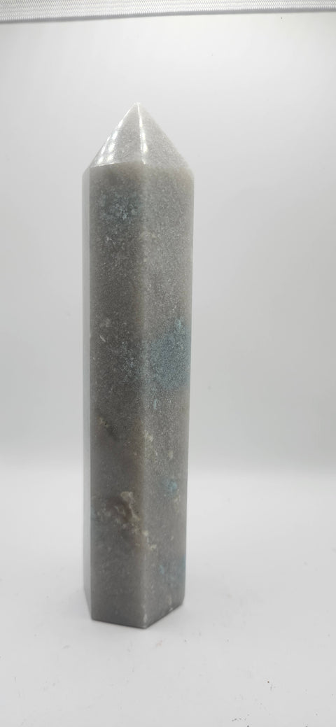 Blue and gray aventurine tower 10 ounces, 6 inches