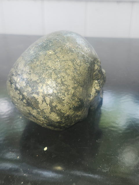 Pyrite skull! 1.7 pounds, 3.6 inches long, 3 tall, 2.2 wide