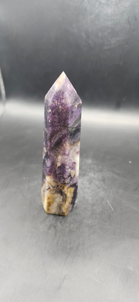 Purple opalized fluorite tower! 2.8 ounces, 3.5 inches