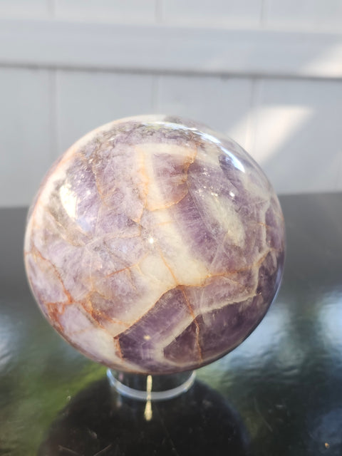 Dream amethyst sphere! 84mm, 3.3 inches, 1.13 pounds