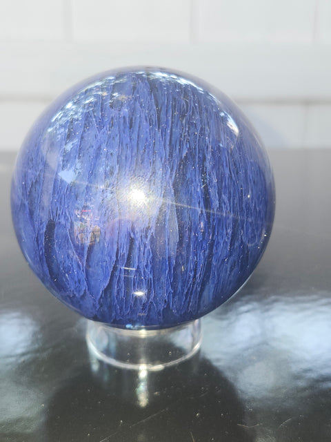 11 ounce blueberry melt quartz sphere 65.7 mm 2.57 inches