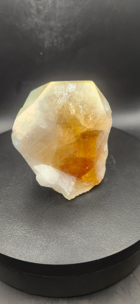 Angel aura citrine polished top point! 7 ounces