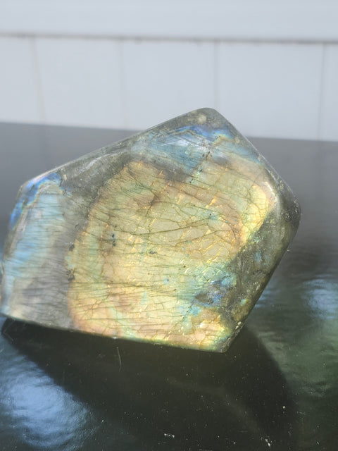 Labradorite free form!! 1.1 pounds, 3.8 inches wide, 2.9 inches tall