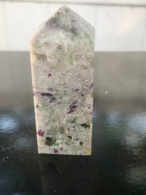 Opalized fluorite tower!1 8.5 ounces, 98mm, 3.8 inches