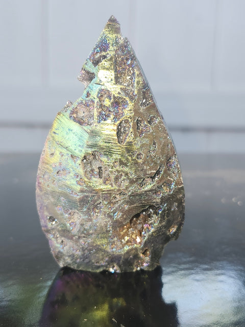Druzy aura quartz tear tower! 2.4 ounces, 2.9 inches