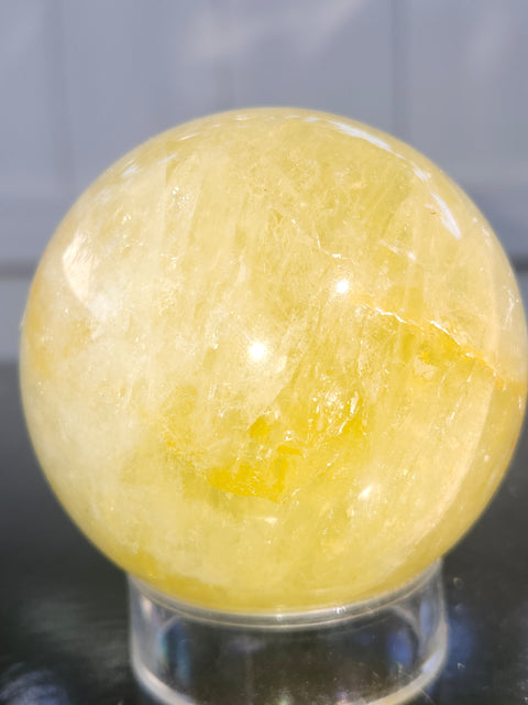 Citrine sphere! 15 ounces, 67mm, 2.6 inches