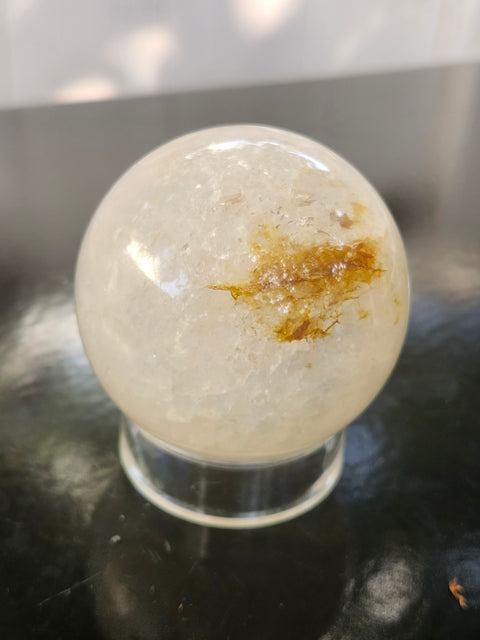 59.5mm 2.34 inch, 10.6 ounce Ferruginous quartz sphere