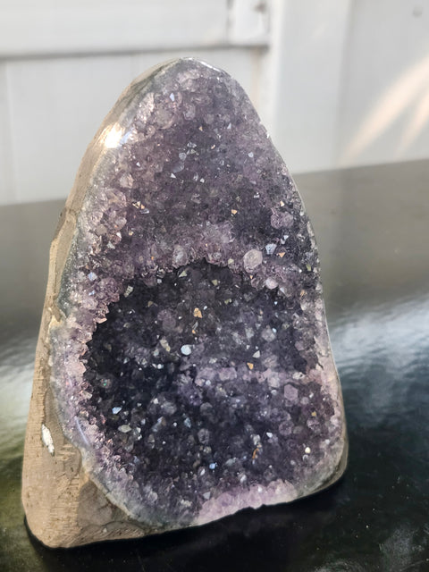 Amethyst cut base free form! 1 pound, 3.9 inches tall, 3.1 wide