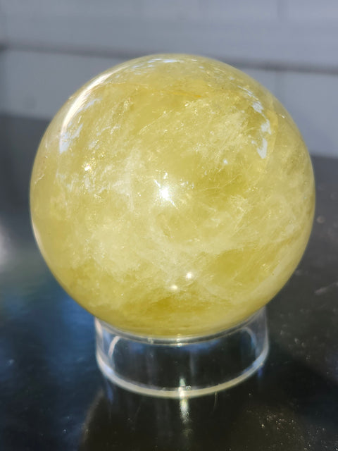 Citrine sphere! 15 ounces, 67mm, 2.6 inches