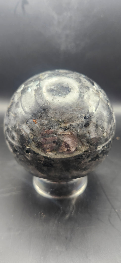 Larvikite sphere! 1.8 pounds, 78mm, 3 inches