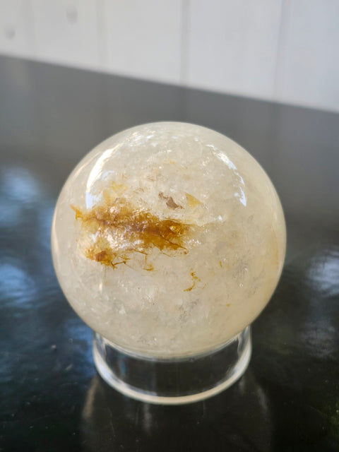 59.5mm 2.34 inch, 10.6 ounce Ferruginous quartz sphere