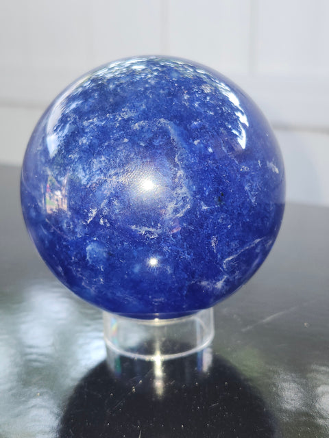 Blueberry quartz sphere! 71mm, 2.8 inches, 15 ounces