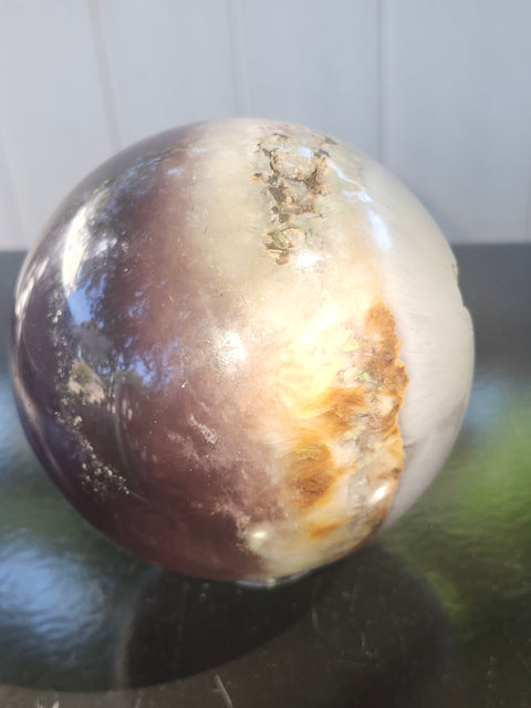 Massive druzy agate sphere! 101mm, 4 inches, 3.12 pounds