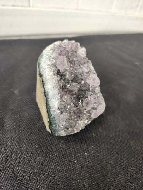 10 ounce, 3 inch tall, 2 inch wide amethyst geode free form