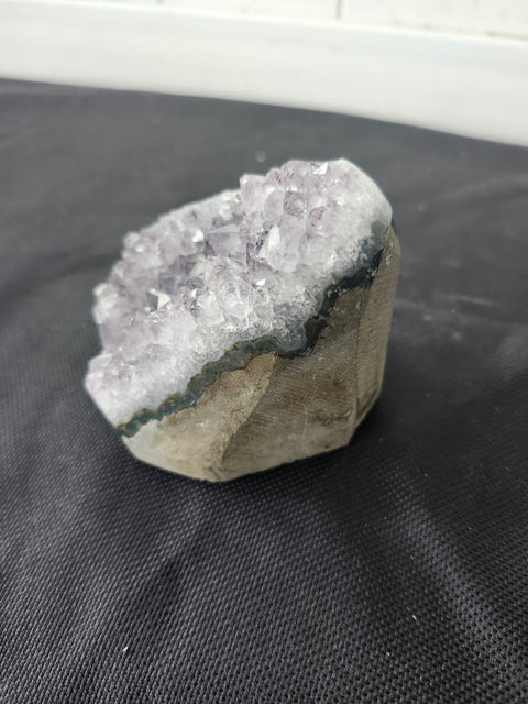 10 ounce, 3 inch tall, 2 inch wide amethyst geode free form