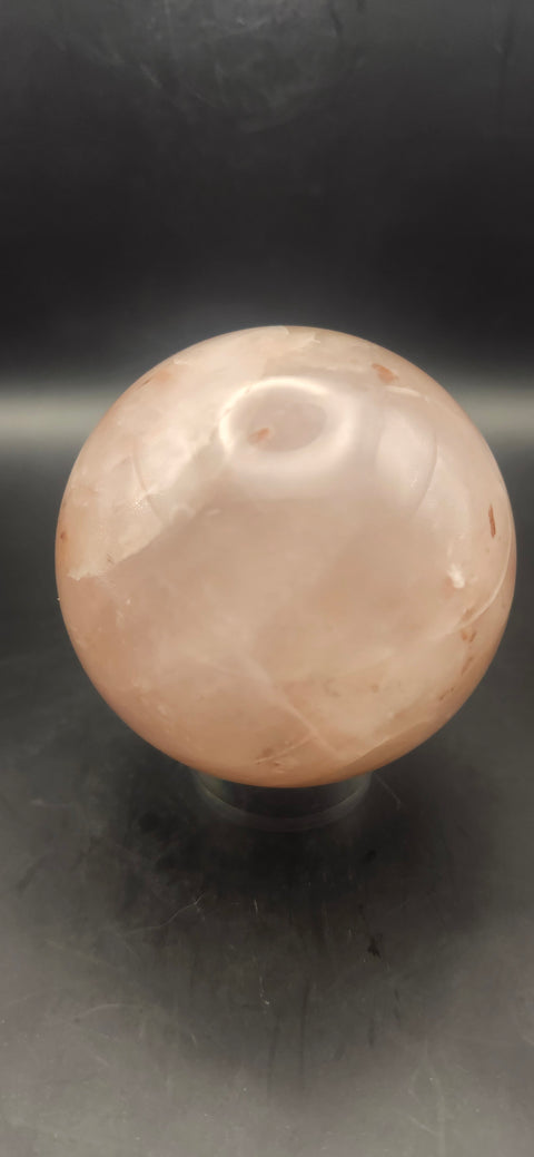 Fire quartz sphere! 65.7mm, 2.5 inches, 14 ounces
